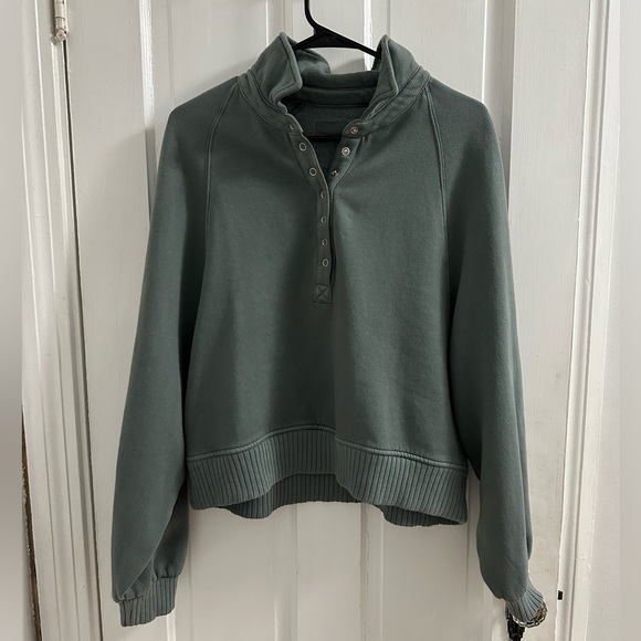 aerie Tops - Aerie Quarter Snap Sweatshirt